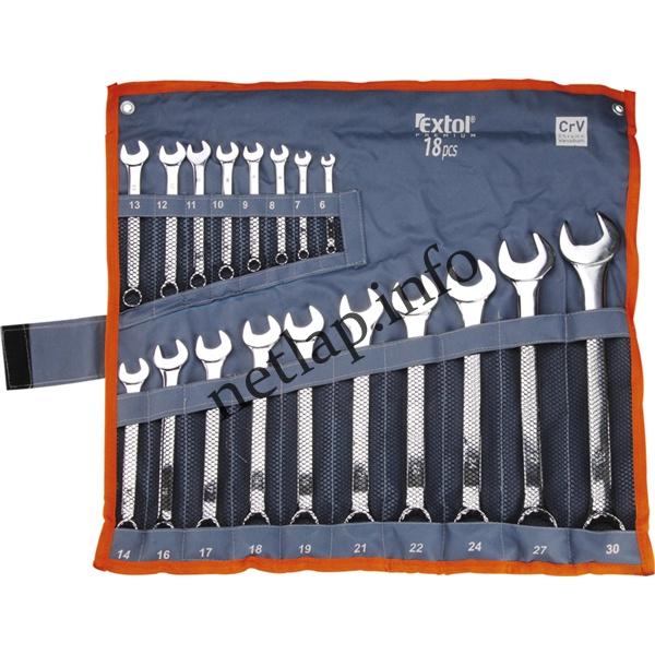 Csillag villás kulcs készlet CV 18db 6-30mm