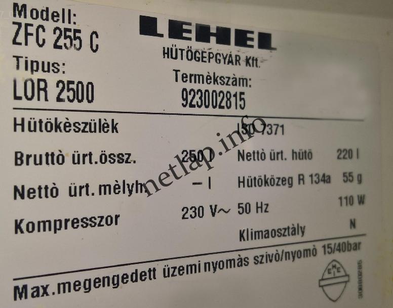 Lehel HB240 hűtőgép ajtógumi hűtőtéri szigetelés - Image 3